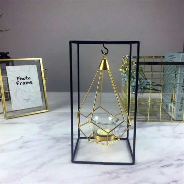 Nordic modern minimalist creative hanging candle holder living room